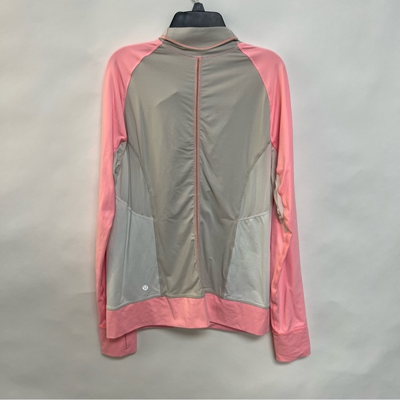 Lululemon Beach Runner Jacket Dune Bleached Coral White Workout Size 12 - Picture 11 of 12
